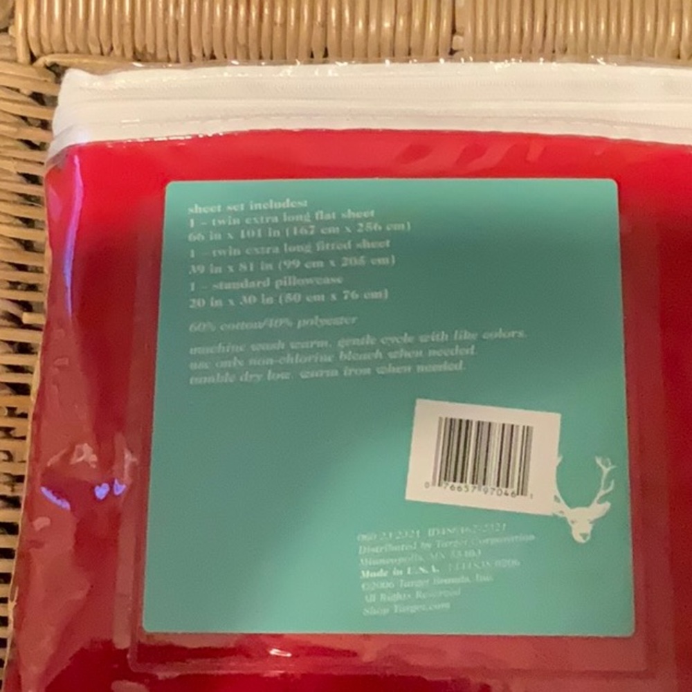 Twin extra long sheet set and  Tommy pillow case